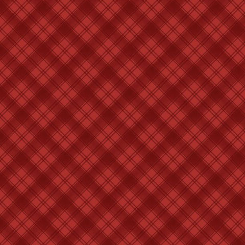 red, Cardinal Celebration Collection Plaid Cotton Fabric 37760