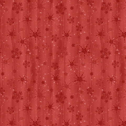 red, Cardinal Celebration Collection Snowflakes Cotton Fabric 37759