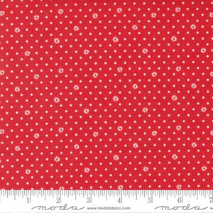 Julia Collection Flower Dots Cotton Fabric 11928 red