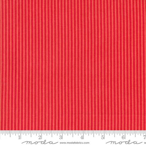 Red, Sunday Brunch Collection Short Stack Stripes Cotton Fabric 30757