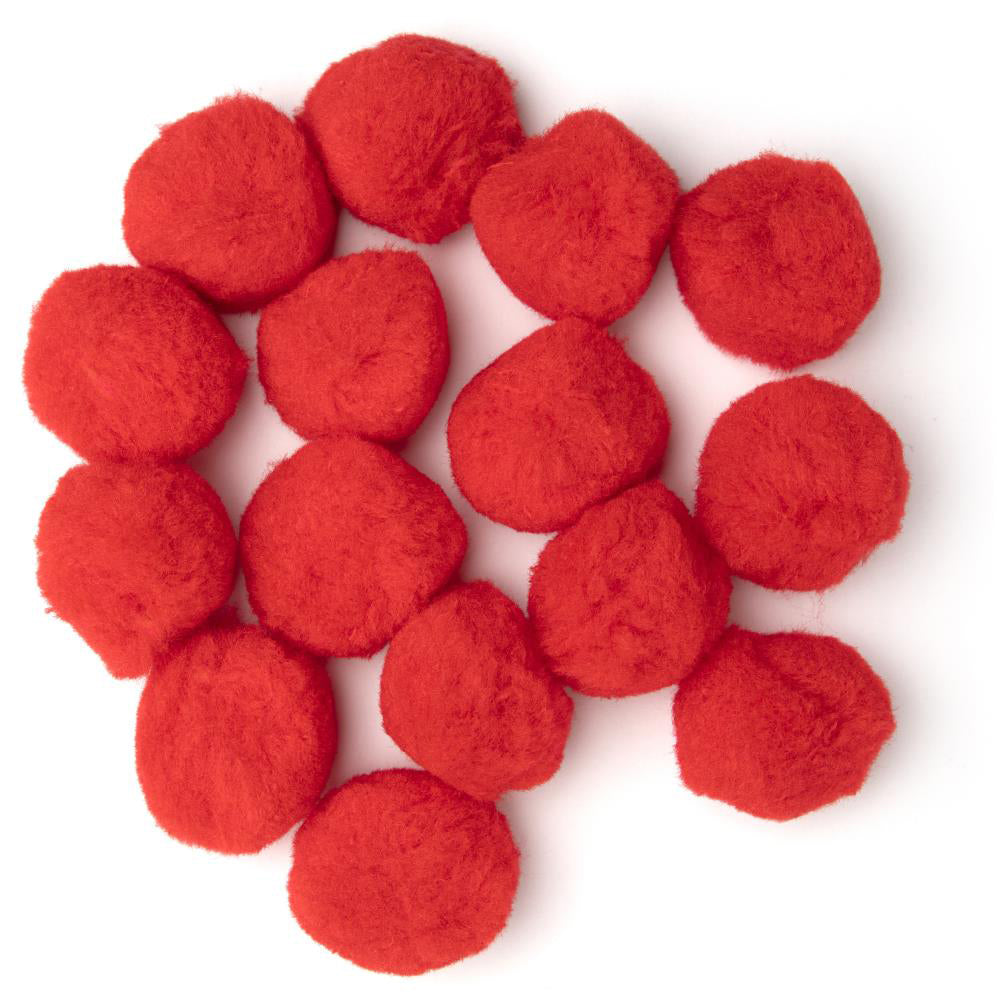 3 Inch Red Large Craft Pom Poms 12 Pieces for sale online