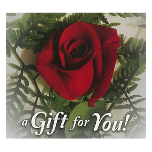 Good's Store Gift Card in a Red Rose Carrier