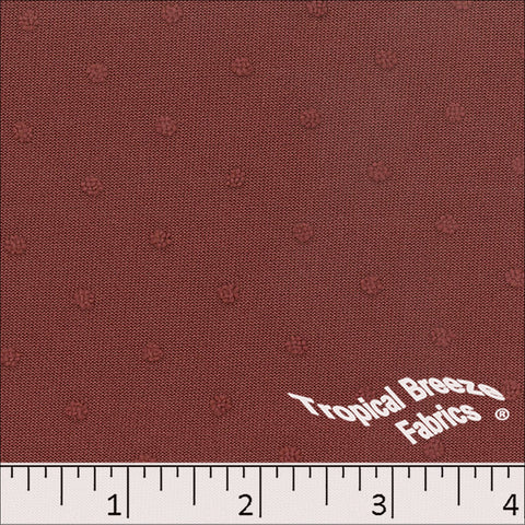 redwood, Embossed Swiss Dot Polyester Knit Fabric 32323