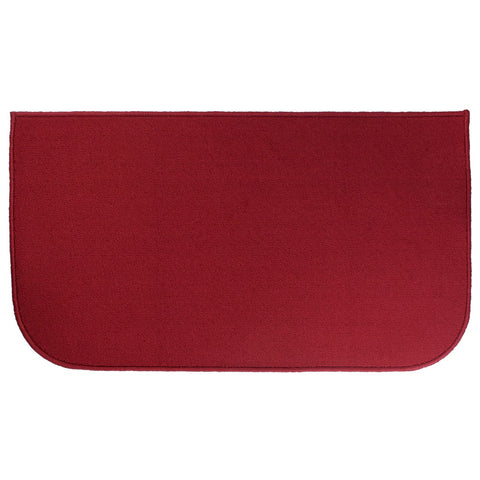 ritx solid accent rug half round red