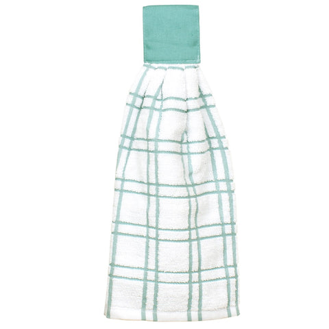 multi check tie towel dew