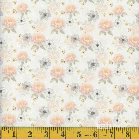 rose, Elegance Swiss Dot Fabric 1382