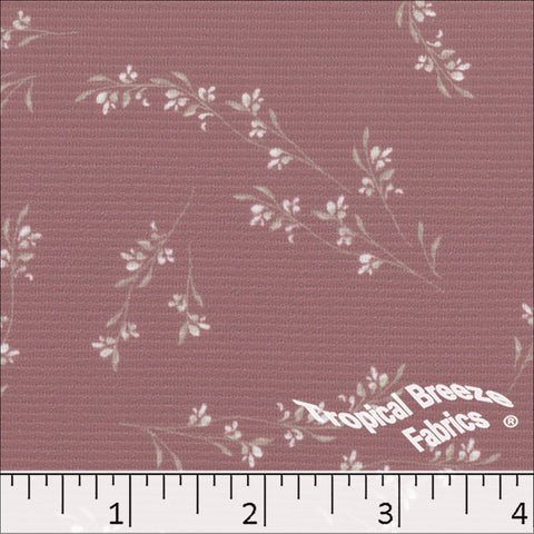 rose, Horizontal Rib Knit Floral Print Fabric 572517