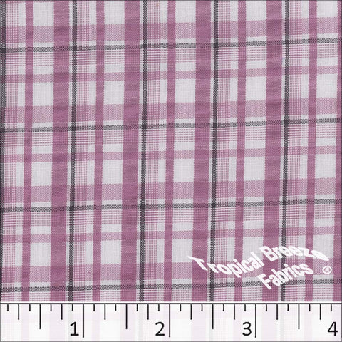 rose, Seersucker Plaid Dress Fabric 48851