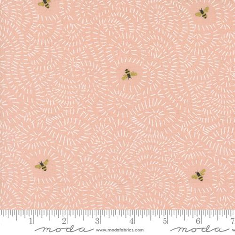 rose, Bee Garden Collection Twists and Turns Cotton Fabric 48415