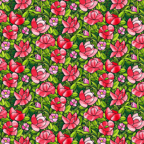Fancy Glass Cotton Fabric Collection 29 roses