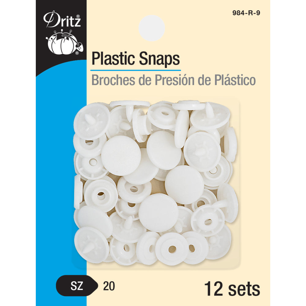 Dritz Snaps Plastic Size 20 Round Black