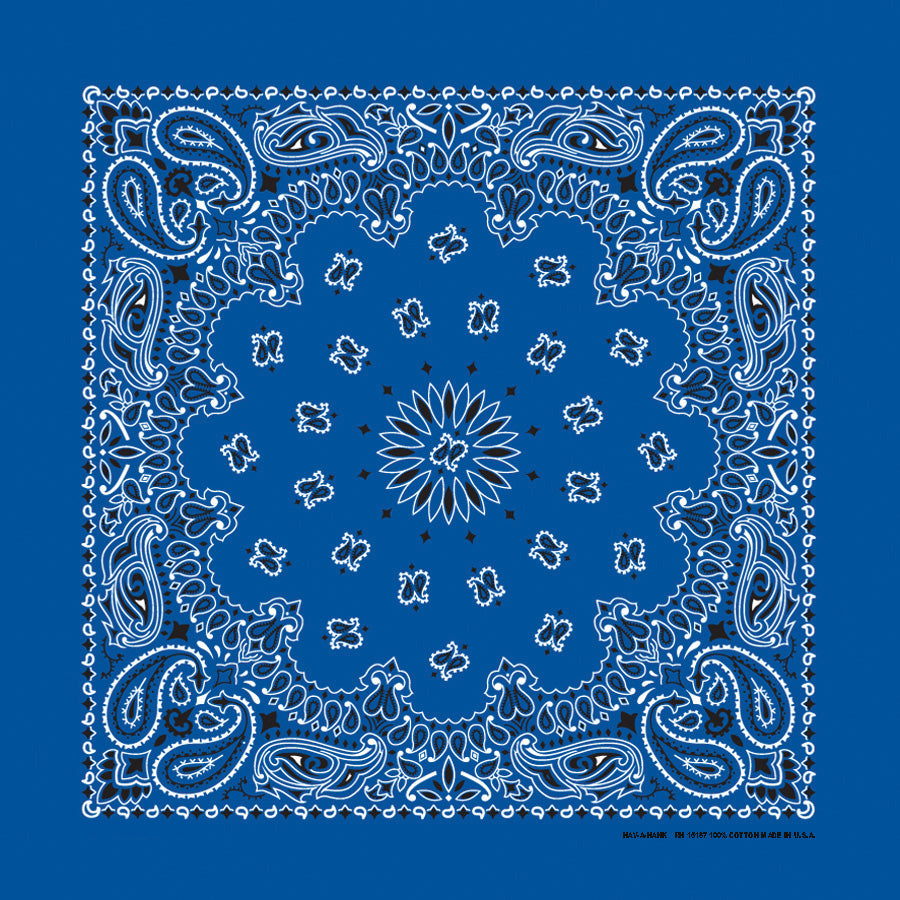 Royal blue Paisley Handkerchief