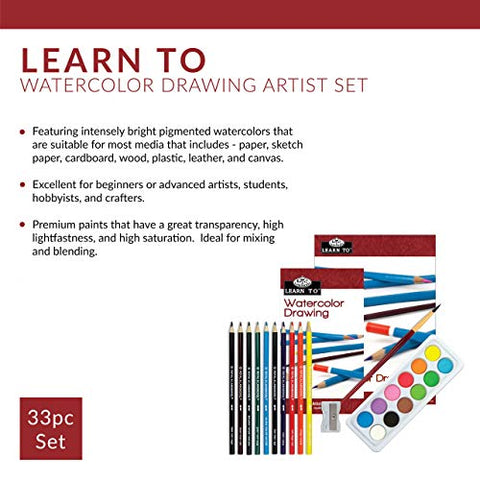 Learn to Watercolor Drawing Artist Set