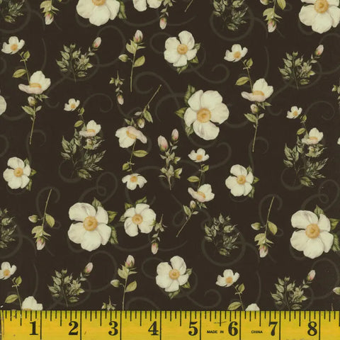 sage, Hazel Print Dressy Twill Fabric 1370