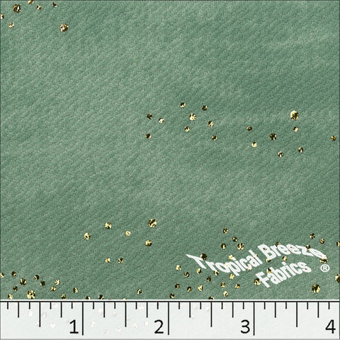 Liverpool Foil Print Fabric 32851 sage green
