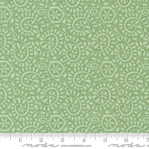 Tango Collection Swirls Cotton Fabric 27337 sage green