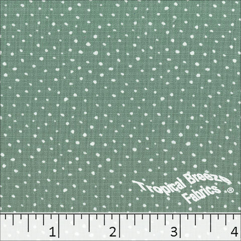 sage green, Linen Crepe Dot Print Polyester Fabric 048527