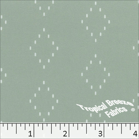 sage green, Quick Dry Stretch Crepe Diamond Print Fabric 04451