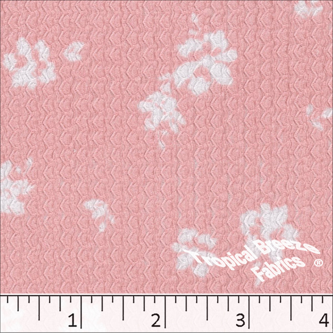 Chevron Crepe Knit Print Fabric 32932 salmon