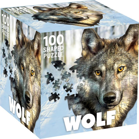 Wolf 100 Piece Shaped Jigsaw Puzzle 12468 box
