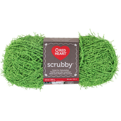 Lime scrubby yarn for dishcloths
