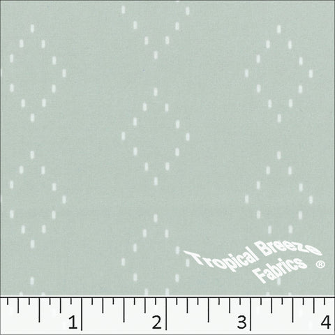 seafoam, Quick Dry Stretch Crepe Diamond Print Fabric 04451