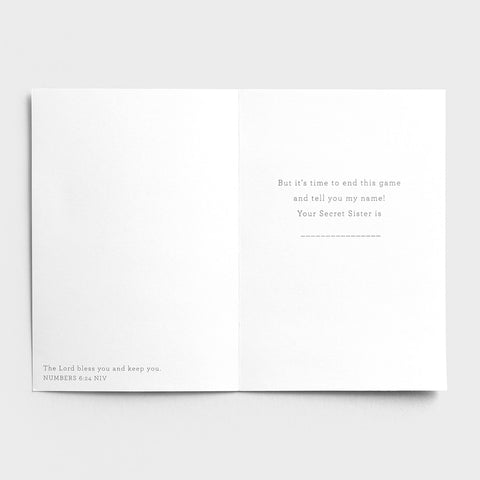 Secret sister card inside