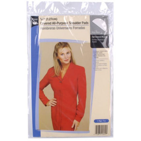 1/2-inch white shoulder pads