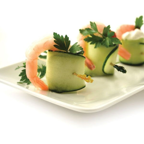 Shrimp with cocktail party toothpicks
