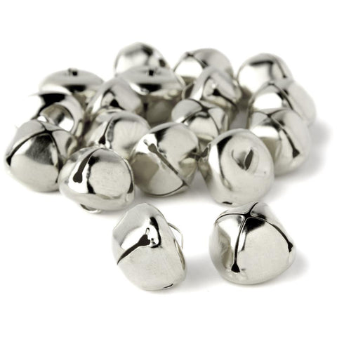 1 inch silver jingle bells
