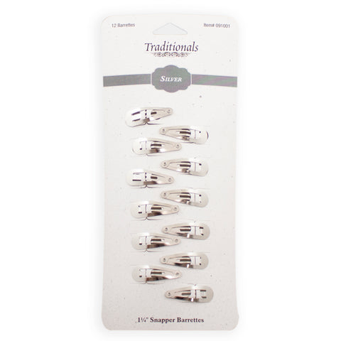 Silver barrettes