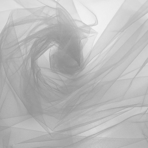 Silver tulle fabric