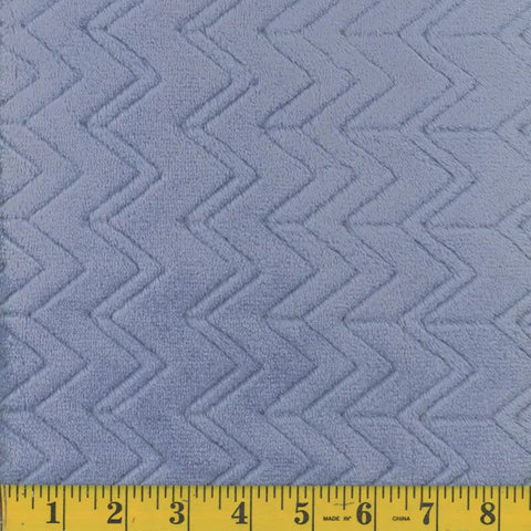 sky, Chevron Jacquard Fleece Flannel Fabric 135