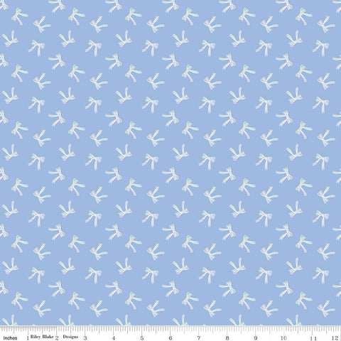 sky, Penelope Collection Bow Cotton Fabric C16643