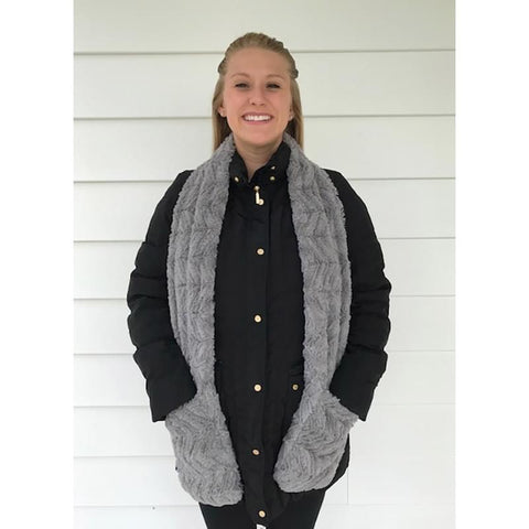 slate chevron, Pocket Scarf PSTR