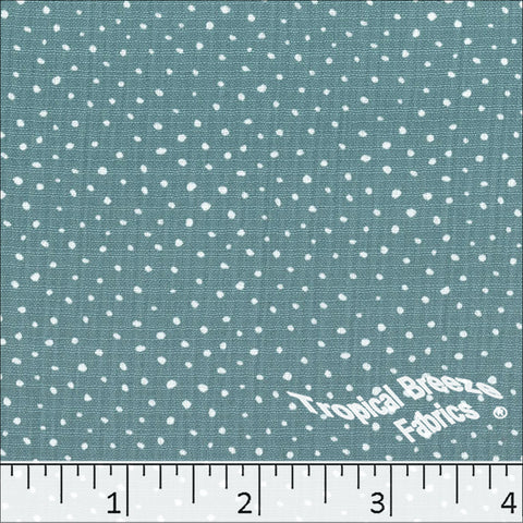 slate blue, Linen Crepe Dot Print Polyester Fabric 048527