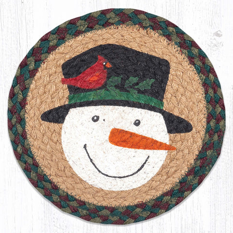 snowman cardinal trivet