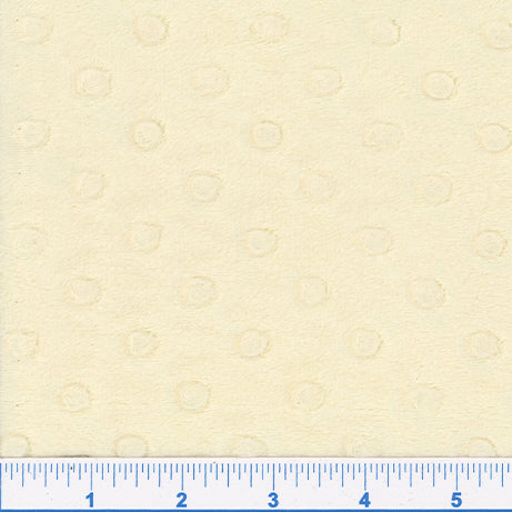 ivory, Softee Dot Plush Polar Fabric