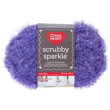 Grape scrubby sparkle yarn