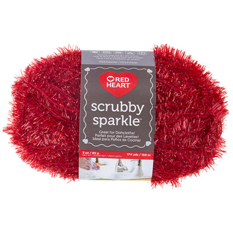 Strawberry scrubby sparkle yarn