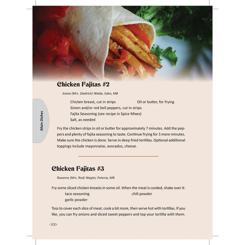 Cookbook page