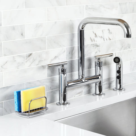 Sink and sponge holder