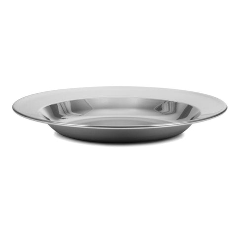 Metal soup bowl plate
