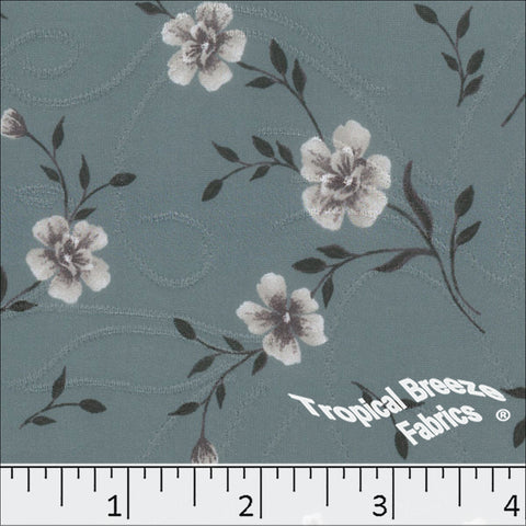stone, Jacquard Knit Floral Print Fabric 572523