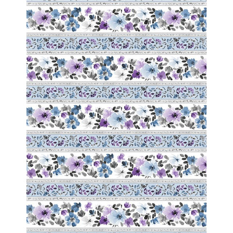 Striped floral fabric
