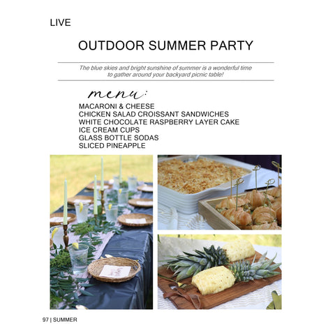 Teatime: The Year of Tea Parties summer party menu