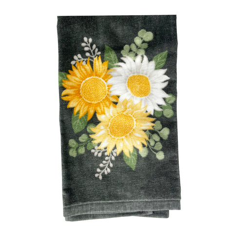 Sunflowers & Eucalyptus Fiber Reactive Kitchen Towel 18250
