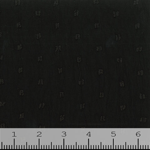 Swiss Dot Crinkle Fabric FA1 black