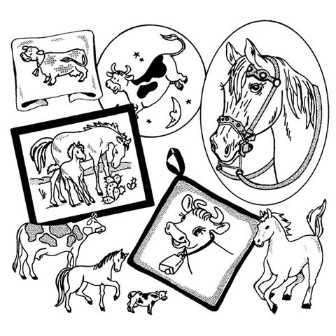 Cows and Horses Iron-On Transfers