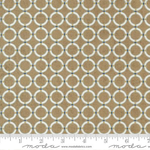 Nutmeg Collection Geometric Dot Cotton Fabric tan